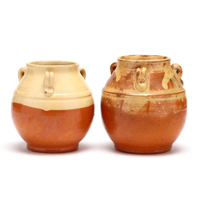 two-early-jugtown-sung-style-vases