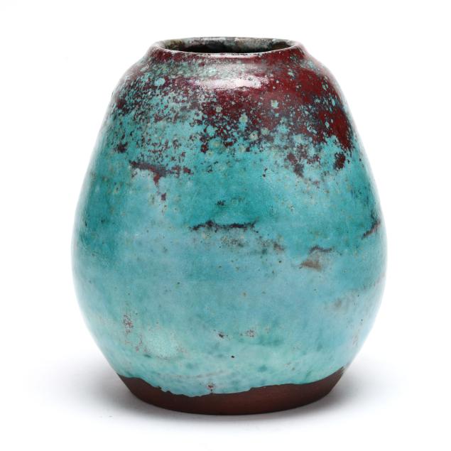 jugtown-pottery-chinese-blue-glazed-egg-vase