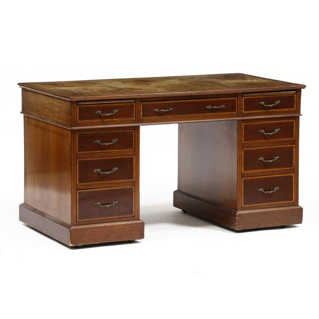 edwardian-inlaid-mahogany-pedestal-desk