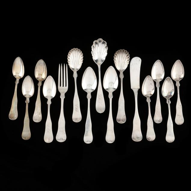 an-assortment-of-american-coin-and-fine-silver-flatware