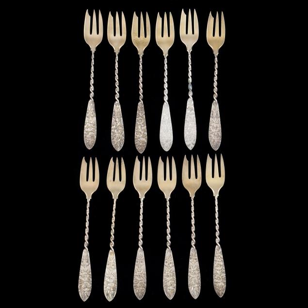 set-of-twelve-sterling-silver-twisted-handle-seafood-forks