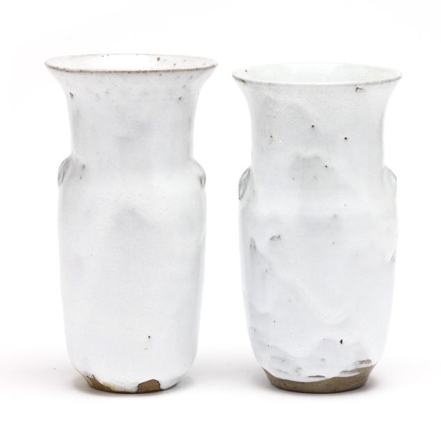 jugtown-pottery-two-dogwood-vases