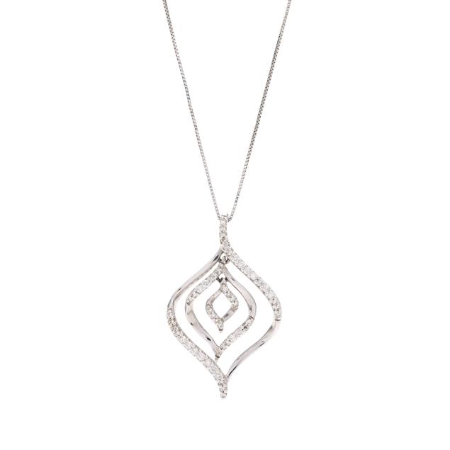 white-gold-and-diamond-swirl-necklace