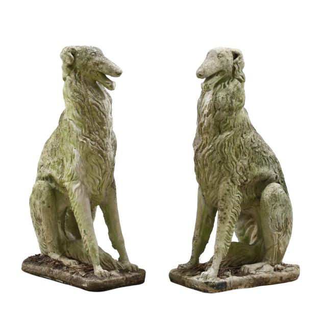 life-size-pair-of-cast-stone-seated-borzoi