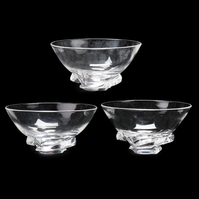 steuben-set-of-three-spiral-twist-crystal-bowls