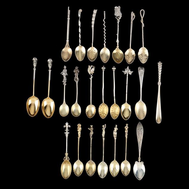 collection-of-gorham-silver-spoons-in-unique-patterns