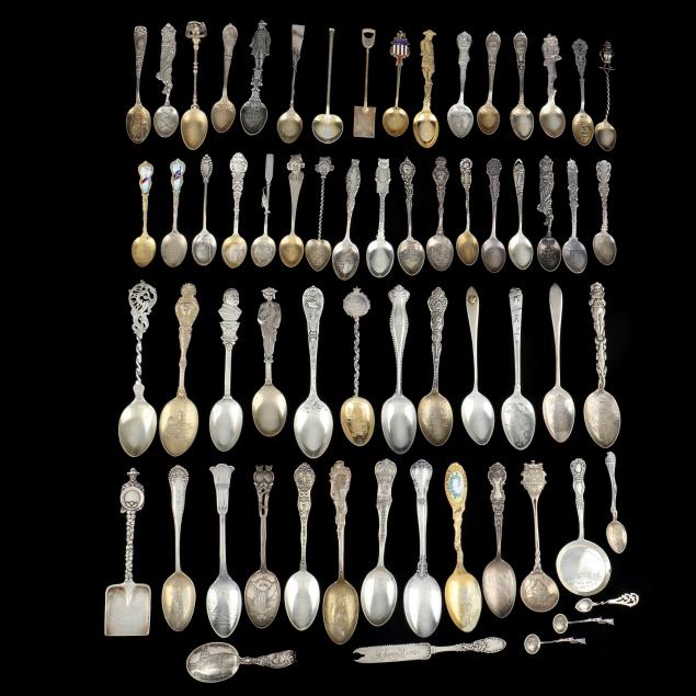 assortment-of-american-sterling-silver-souvenir-spoons