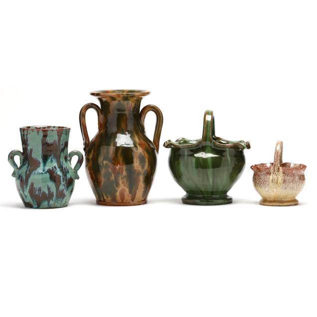 four-joe-owen-moore-county-nc-1910-1986-pottery-vases