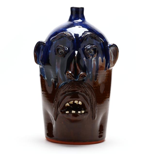 charlie-davis-brown-buncombe-county-nc-tall-face-jug