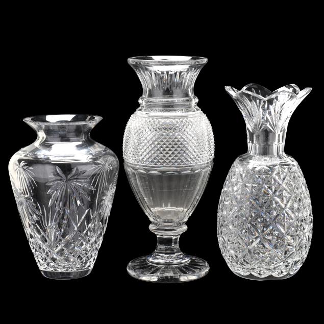 three-waterford-crystal-vases