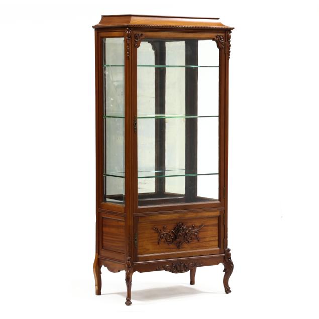 vintage-french-carved-mahogany-vitrine