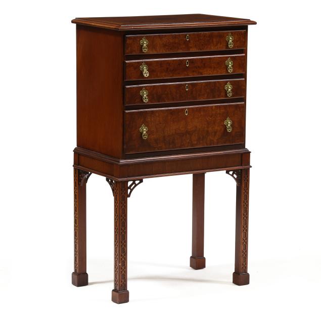 hickory-chair-chippendale-style-burl-wood-silver-chest