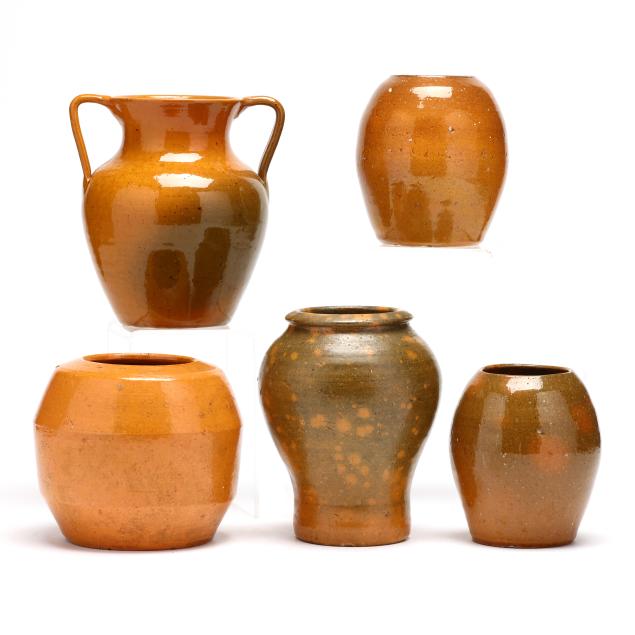 five-early-nc-earthenware-transitional-pots