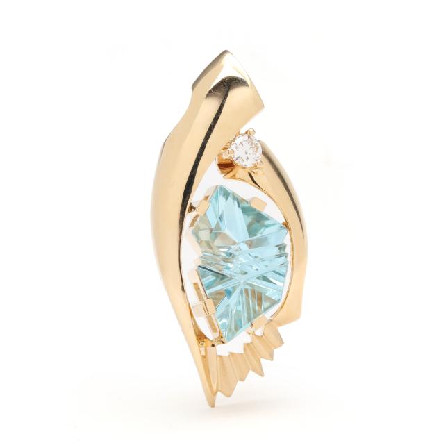 gold-bernd-munsteiner-cut-aquamarine-and-diamond-pendant