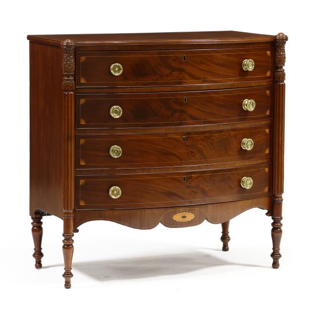 new-england-federal-bow-front-inlaid-mahogany-chest-of-drawers