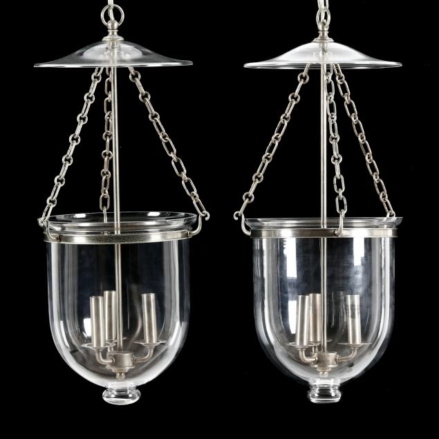 pair-of-contemporary-smoke-bell-pendant-lights