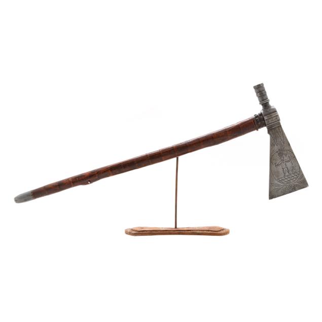 early-missouri-war-axe-pipe-with-stand