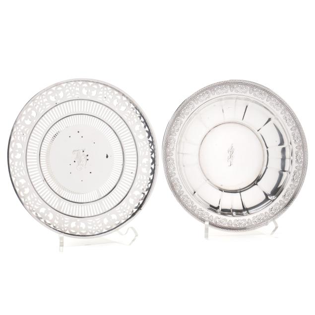 two-american-sterling-silver-plates