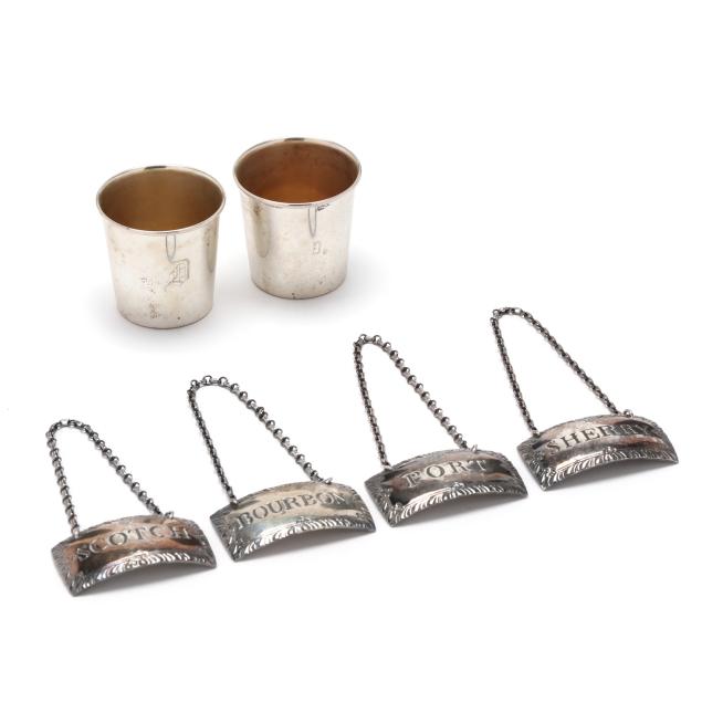 collection-of-sterling-silver-liquor-accessories