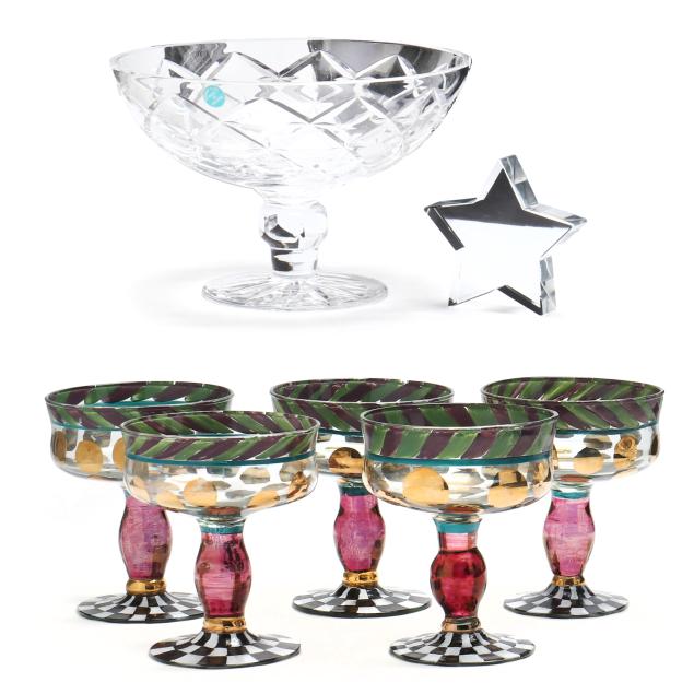 mackenzie-childs-and-tiffany-glass-tableware-grouping