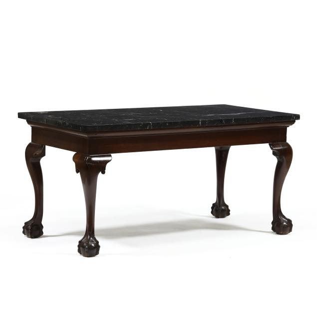 irish-chippendale-marble-top-mahogany-serving-table