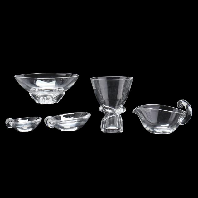 five-pieces-of-steuben-crystal