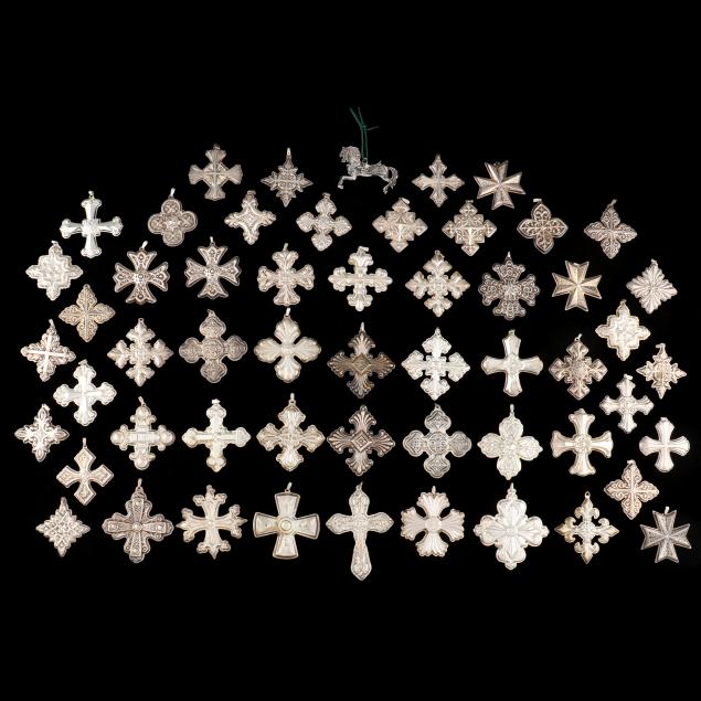 a-collection-of-reed-barton-sterling-silver-christmas-crosses