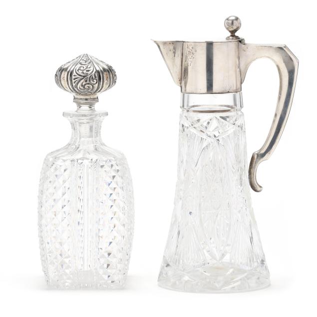 a-silver-mounted-crystal-wine-pitcher-and-decanter