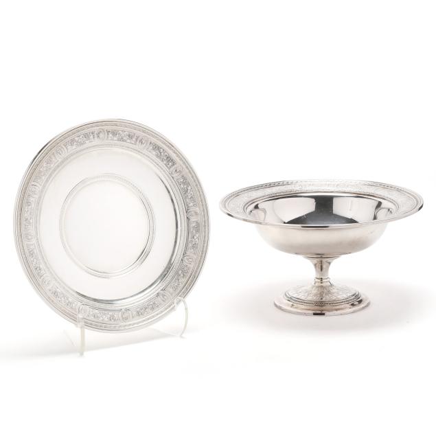 international-i-wedgwood-i-sterling-silver-centerpiece-bowl-and-sandwich-plate