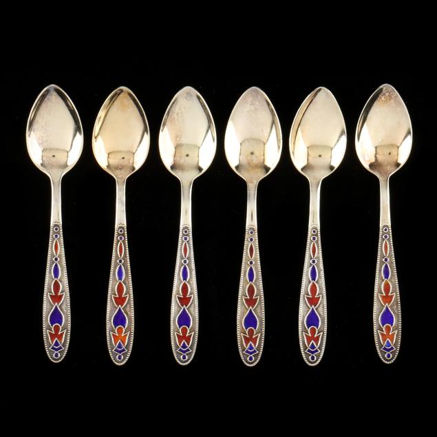 set-of-six-russian-875-silver-enameled-coffee-spoons