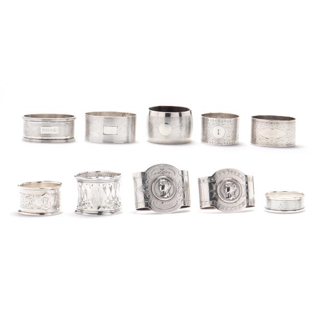 an-assembled-set-of-ten-sterling-silver-and-coin-silver-napkin-rings