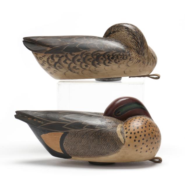 grayson-chesser-va-b-1947-pair-green-winged-teal-sleepers