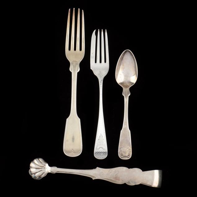 four-pieces-of-american-coin-silver-flatware