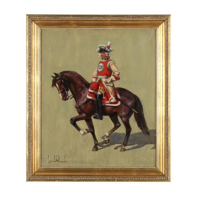 leszek-piasecki-ukrainian-1928-1990-cavalry-officer-on-horseback