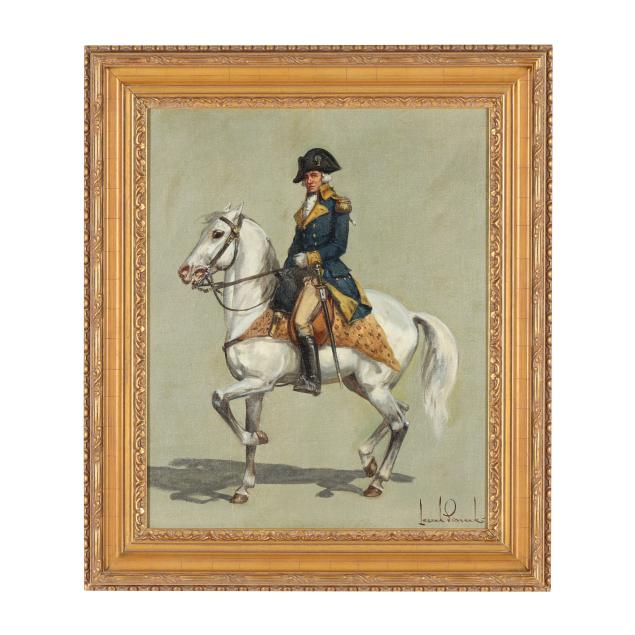 leszek-piasecki-ukrainian-1928-1990-cavalry-officer-on-horseback