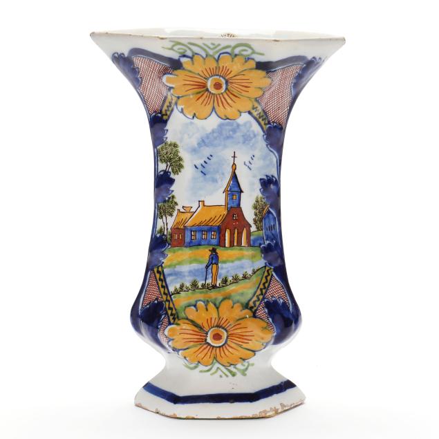 dutch-delft-polychrome-beaker-vase-de-klauw