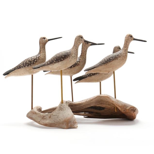 delbert-cigar-daisey-va-1929-2017-five-yellowlegs-on-driftwood