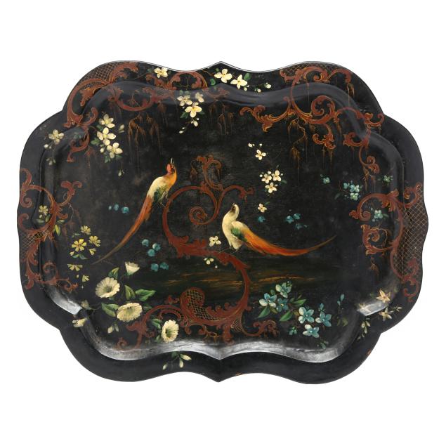 victorian-lacquered-papier-mache-serving-tray