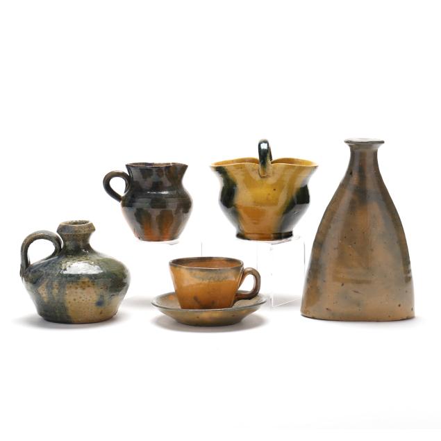 a-selection-of-c-r-auman-pottery