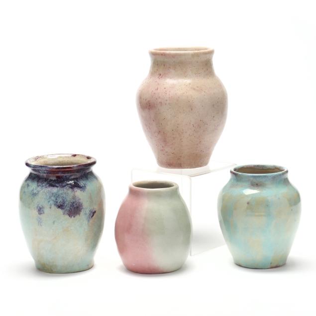 four-pisgah-forest-pottery-vases