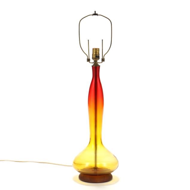 vintage-blenko-amberina-glass-table-lamp