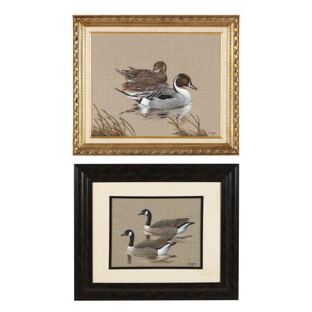 lee-mauney-american-pair-of-geese-pair-of-pintails-two-works