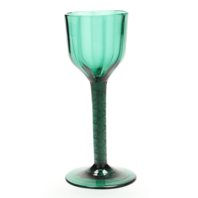 georgian-emerald-green-air-twist-wine-glass