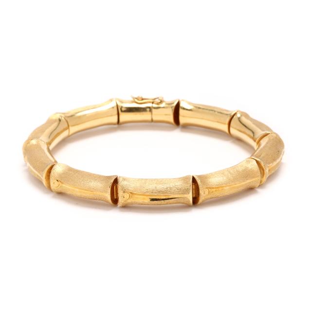 gold-bamboo-motif-bracelet-italy