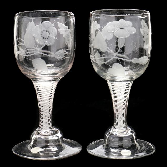 two-georgian-jacobite-engraved-opaque-twist-wine-glasses