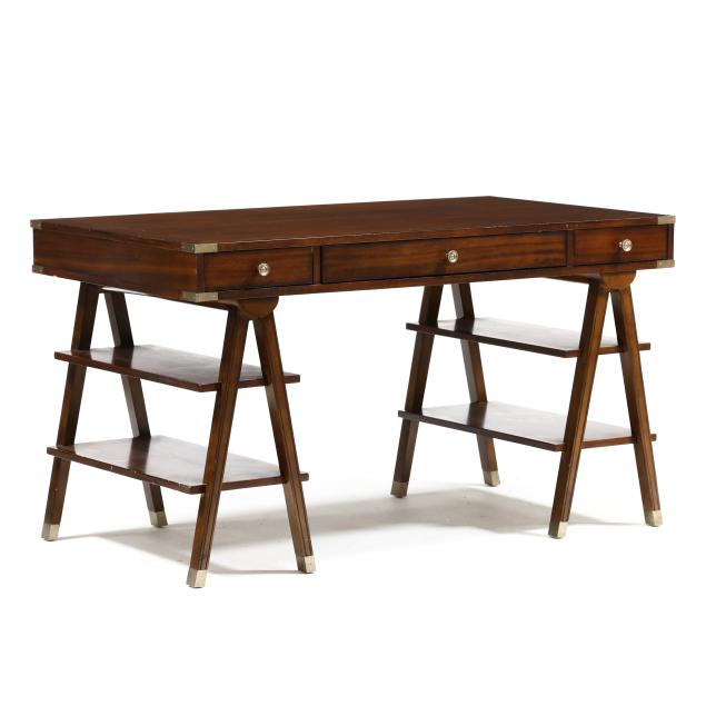 bernhardt-mahogany-campaign-style-desk