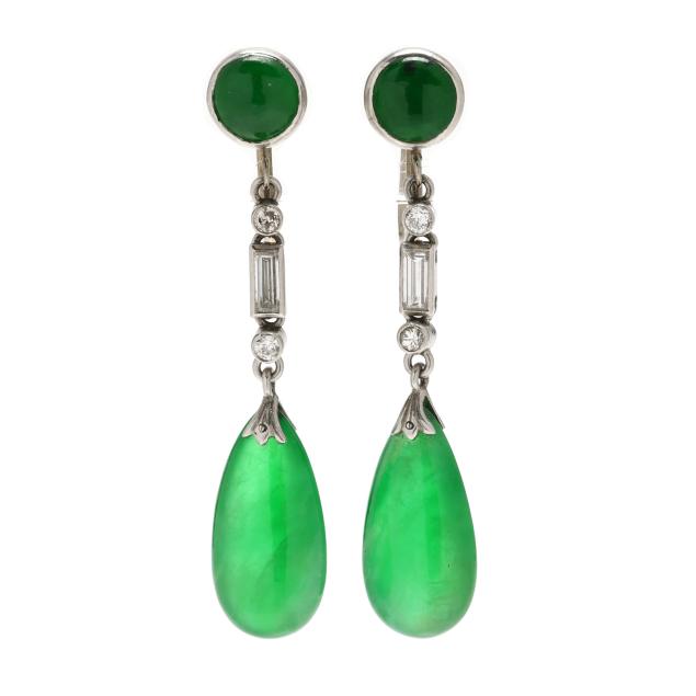 a-pair-of-vintage-platinum-jadeite-jade-and-diamond-dangle-earrings