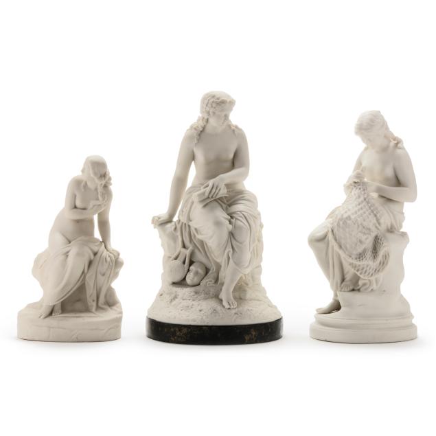 three-parianware-statuettes-of-classical-female-muses