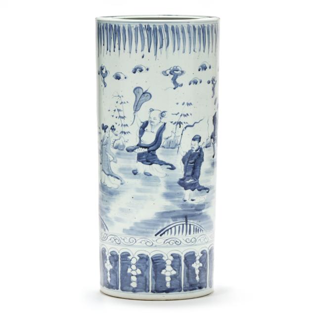 a-chinese-style-porcelain-blue-and-white-umbrella-stand