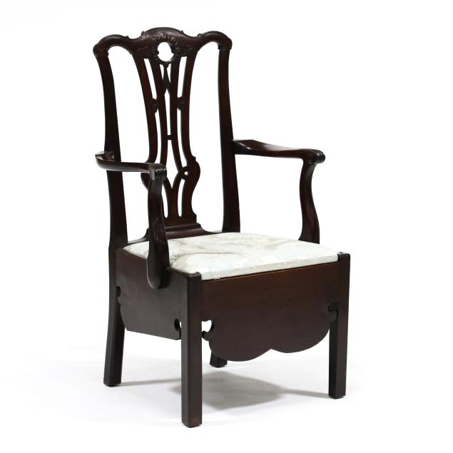 chippendale-carved-mahogany-armchair